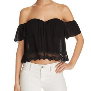 Bloomingdale's Off-the-shoulder Crop Top